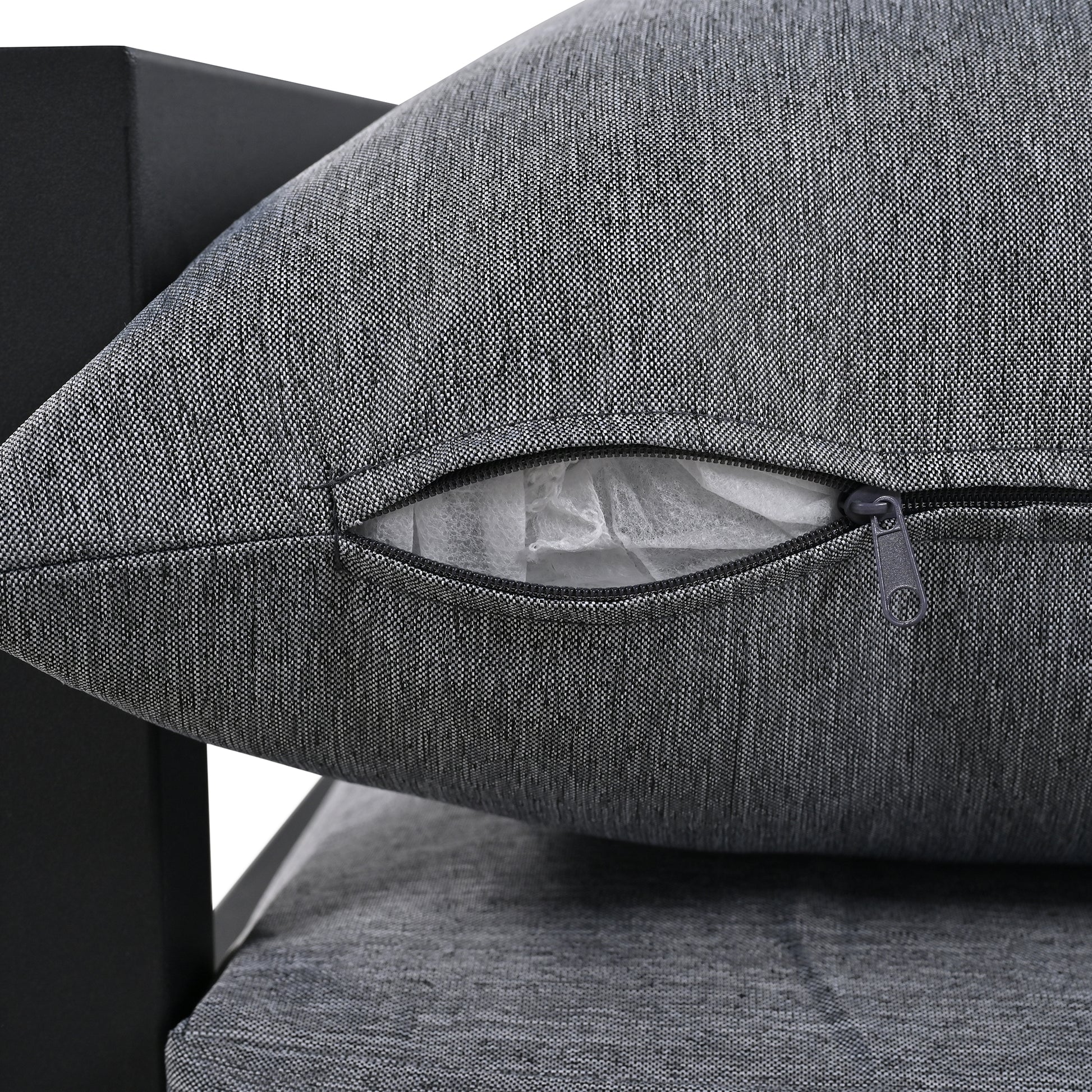 Multi Person Outdoor Steel Sofa Set, Waterproof, Anti Rust And Anti Uv, Suitable For Gardens And Lawns Light Gray Steel