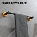 6 Piece Bathroom Towel Rack Set Wall Mount gold+matte black-aluminium