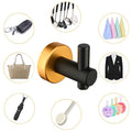 6 Piece Bathroom Towel Rack Set Wall Mount gold+matte black-aluminium