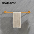 6 Piece Bathroom Towel Rack Set Wall Mount brushed gold-aluminium