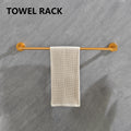 6 Piece Bathroom Towel Rack Set Wall Mount Brushed Gold Aluminium