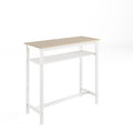 Bar Table, Equipped With 2 Bar Stoolswith Backrest And Partition Beige Beige Seats 2 Mdf