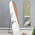 4Rd Generation Silver Aluminum Alloy Metal Frame Arched Wall Mirror, Bathroom Makeup Mirror, Decorative Mirror, Clothing Store, Floor Standing Large Mirror, Wall Mounted. 65 