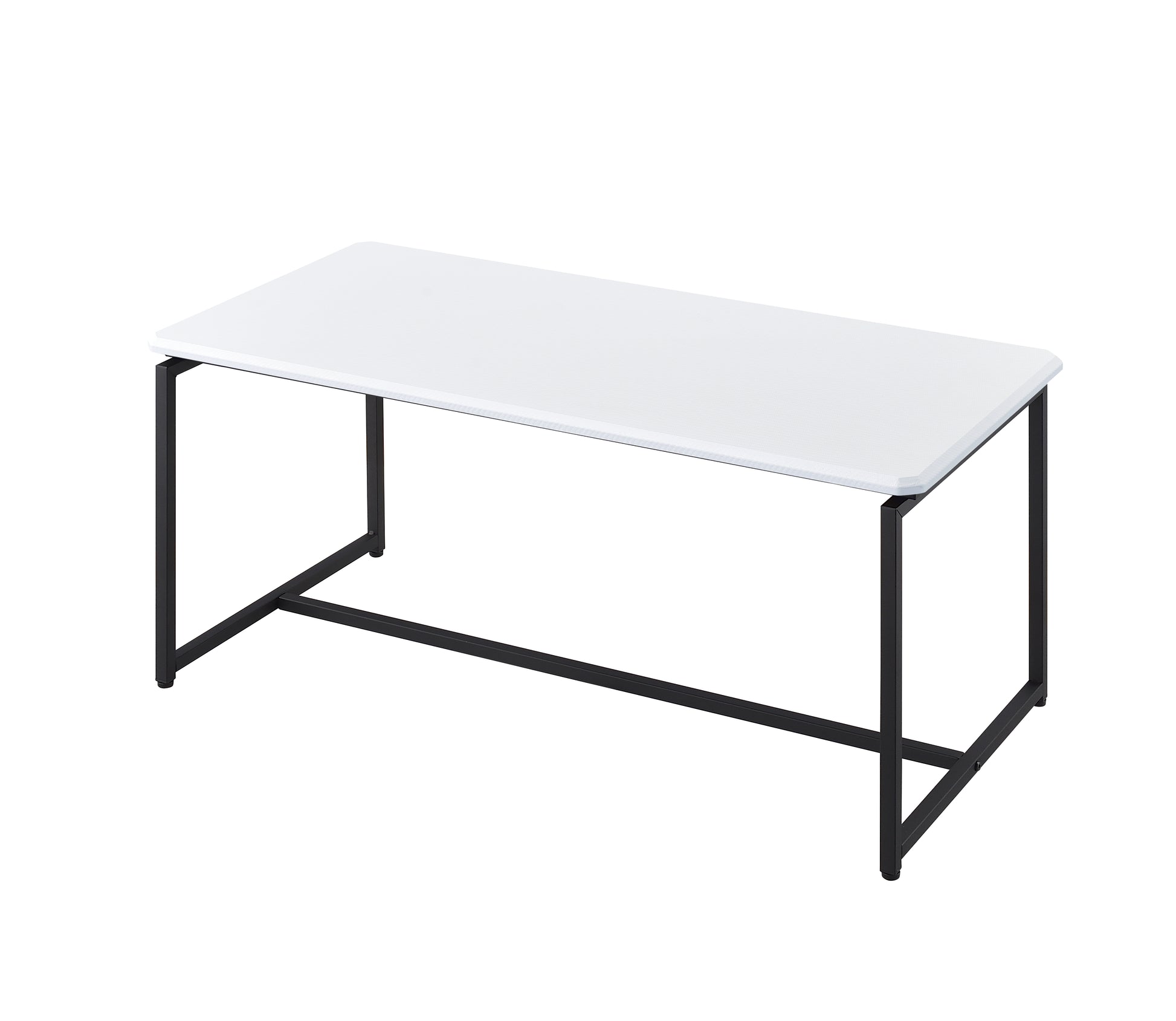 Gt 3 Piece White Carbon Fiber Wrap Coffee Table And End Table Set White Mdf