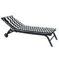 2Pcs Set Outdoor Lounge Chair Cushion Replacement Patio Funiture Seat Cushion Chaise Lounge Cushion Black White Black White Polyester