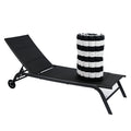 2Pcs Set Outdoor Lounge Chair Cushion Replacement Patio Funiture Seat Cushion Chaise Lounge Cushion Black White Black White Polyester