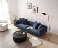 108.3'' Modern Sofa Couch 4 Seater Fabric Sofa For Livingroom Office Blue Blue Fabric