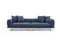 108.3'' Modern Sofa Couch 4 Seater Fabric Sofa For Livingroom Office Blue Blue Fabric