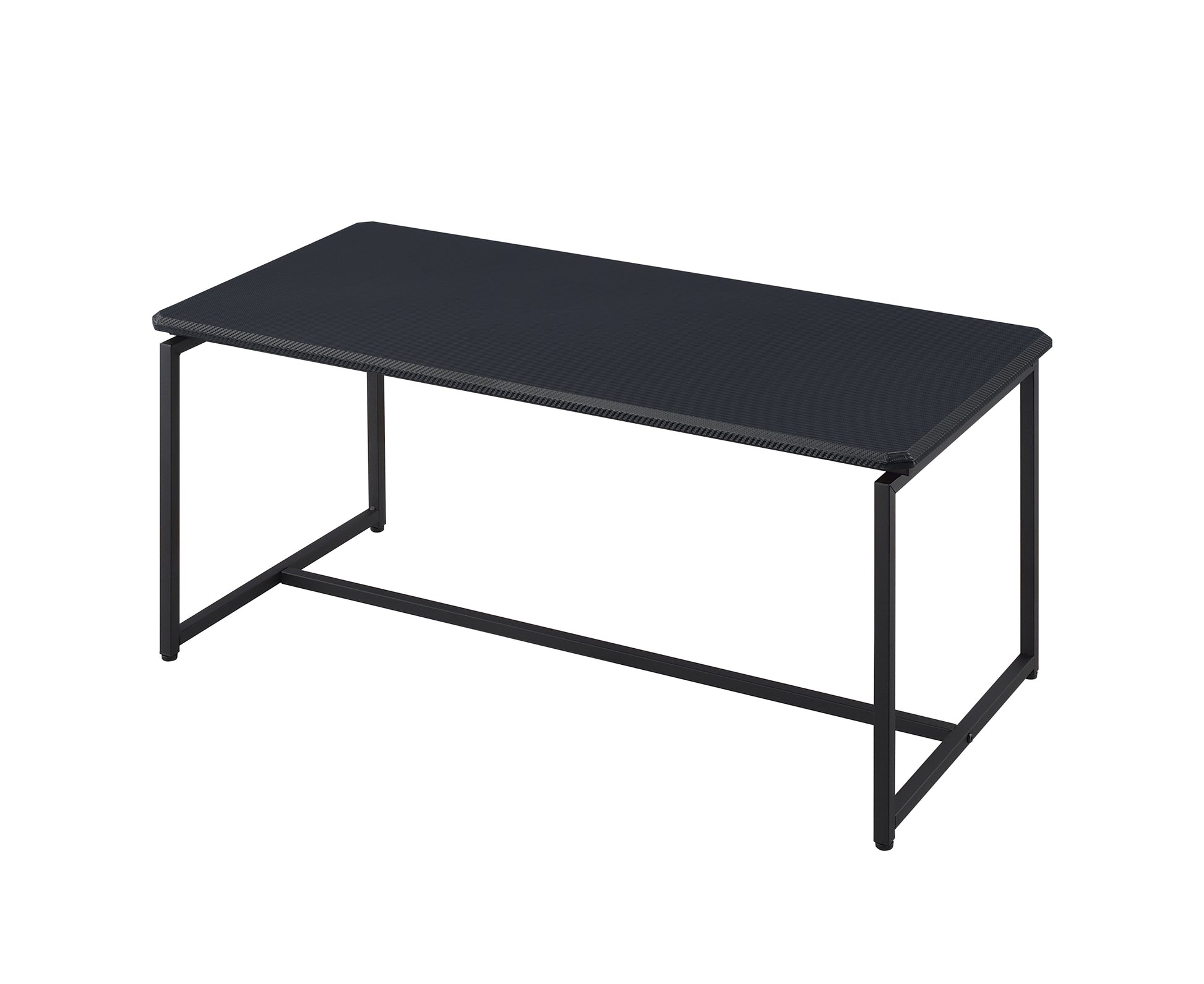 Gt 3 Piece Black Carbon Fiber Wrap Coffee Table And End Table Set Black Mdf