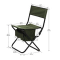 2 Piece Folding Outdoor Chair With Storage Bag, Portable Chair For Indoor, Outdoor Camping, Picnics And Fishing,Green Green Steel