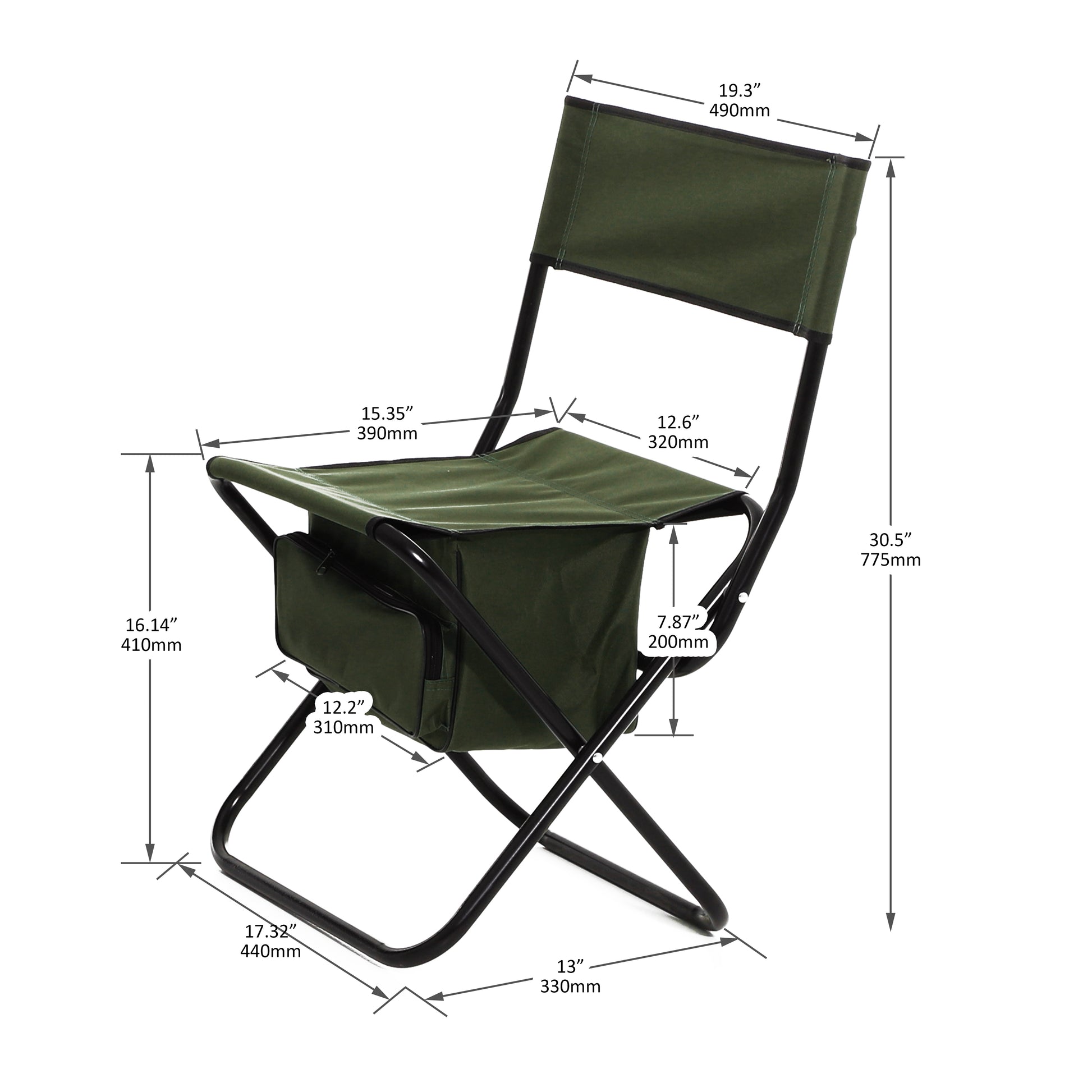 Set Of 3, Folding Outdoor Table And Chairs Set For Indoor, Outdoor Camping, Picnics, Beach,Backyard, Bbq, Party, Patio, Black Green Black Aluminum