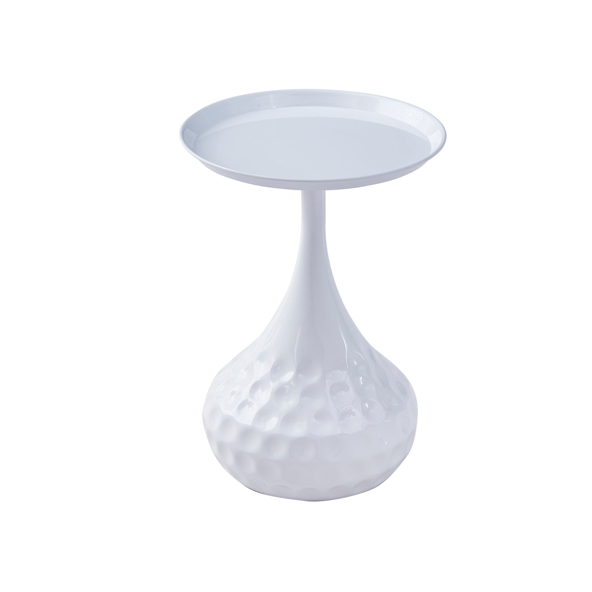 White Metal Side Table, Small Sofa Table, Small Iron Table, Nightstand For Living Room White Metal