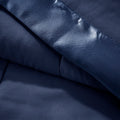 Lightweight Down Alternative Blanket with Satin Trim navy-polyester