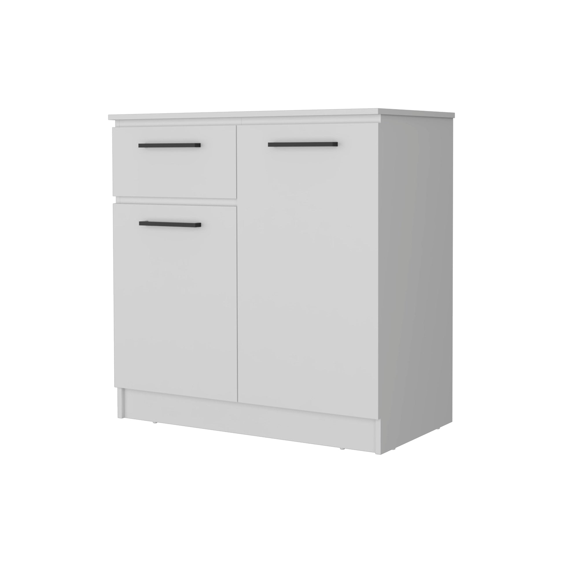 Loonam 2 Door 1 Drawer Dresser White White Mdf