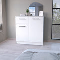 Loonam 2 Door 1 Drawer Dresser White White Mdf