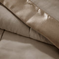 Lightweight Down Alternative Blanket with Satin Trim brown-polyester