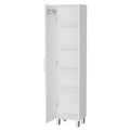 Andrews 1 Door 5 Shelf Tall Storage Cabinet White Freestanding 5 Or More Shelves White White Primary Living Space Mdf