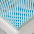 All Season Reversible Hypoallergenic Cooling Mattress Topper Blue Foam