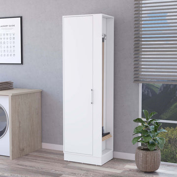 Greenville 2 Door 6 Shelf Tall Storage Cabinet White White Mdf