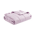 Oversized Down Alternative Blanket with Satin Trim lilac-polyester