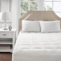 Overfilled Plush Hypoallergenic Down Alternative Waterproof Mattress Pad White Polyester