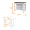 Burlingame 5 Shelf 4 Door 2 Piece Kitchen Set, Kitchen Island And Upper Wall Cabinet White And Walnut White Mdf