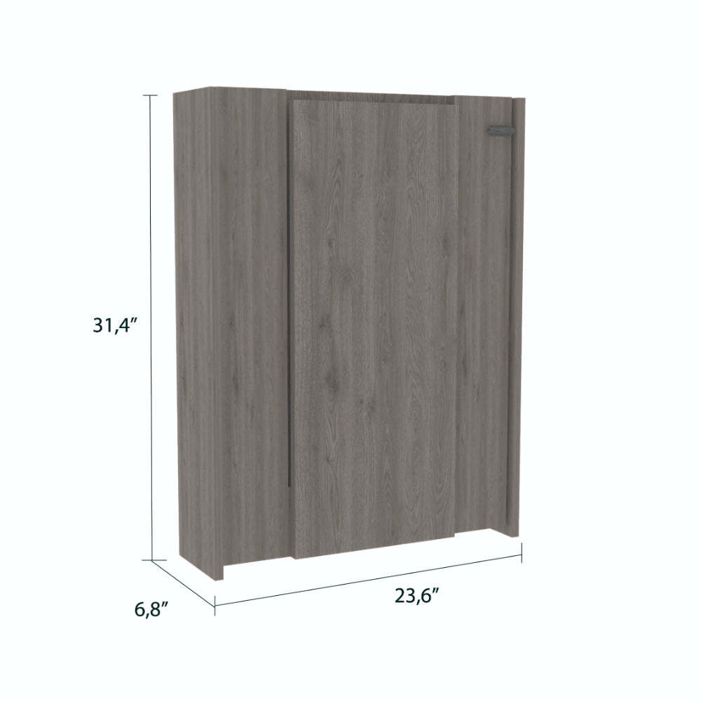 Canyon 4 Door 1 Drawer 2 Piece Kitchen Set, Pantry And Functional Table Light Gray Gray Mdf