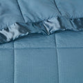 Oversized Down Alternative Blanket with Satin Trim slate blue-polyester