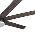 72 In Farmhouse Ceiling Fan With Plywood Blades For Dining Room Black Brown Metal & Wood