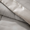 Lightweight Down Alternative Blanket with Satin Trim grey-polyester