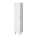 Stephan 1 Door 4 Shelf Tall Storage Cabinet White White Mdf