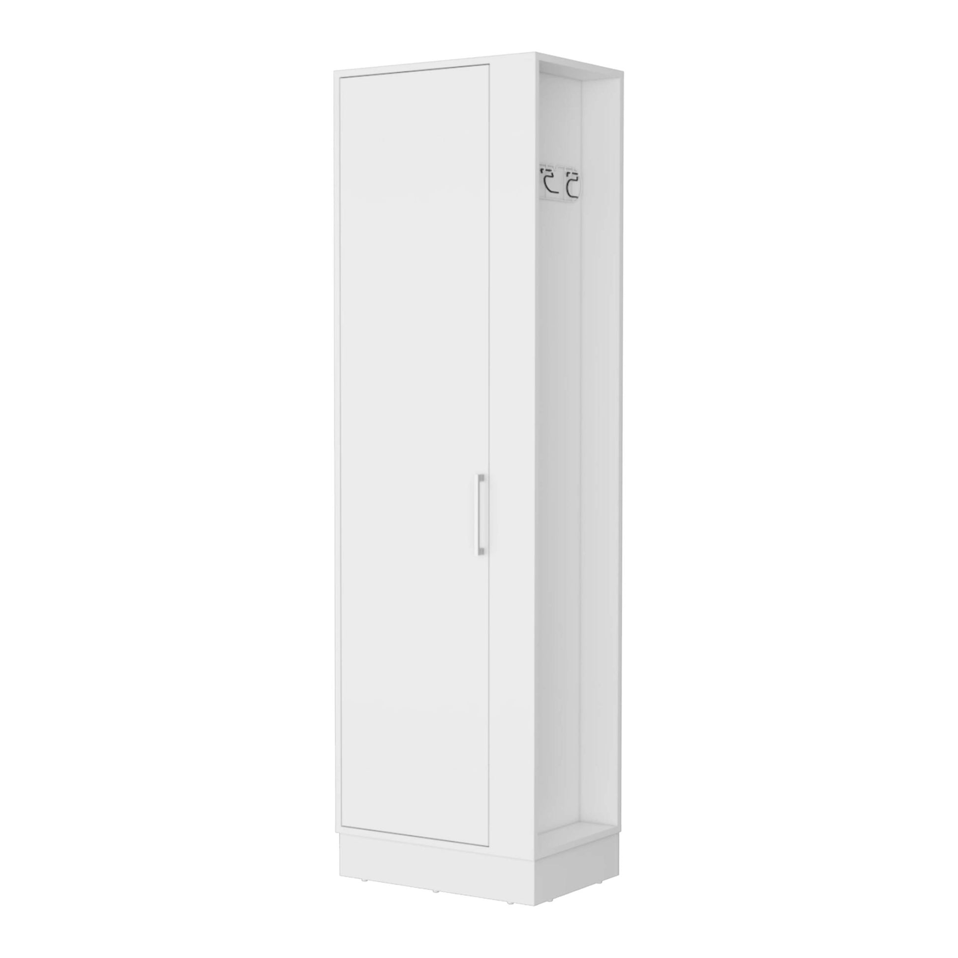 Greenville 2 Door 6 Shelf Tall Storage Cabinet White White Mdf