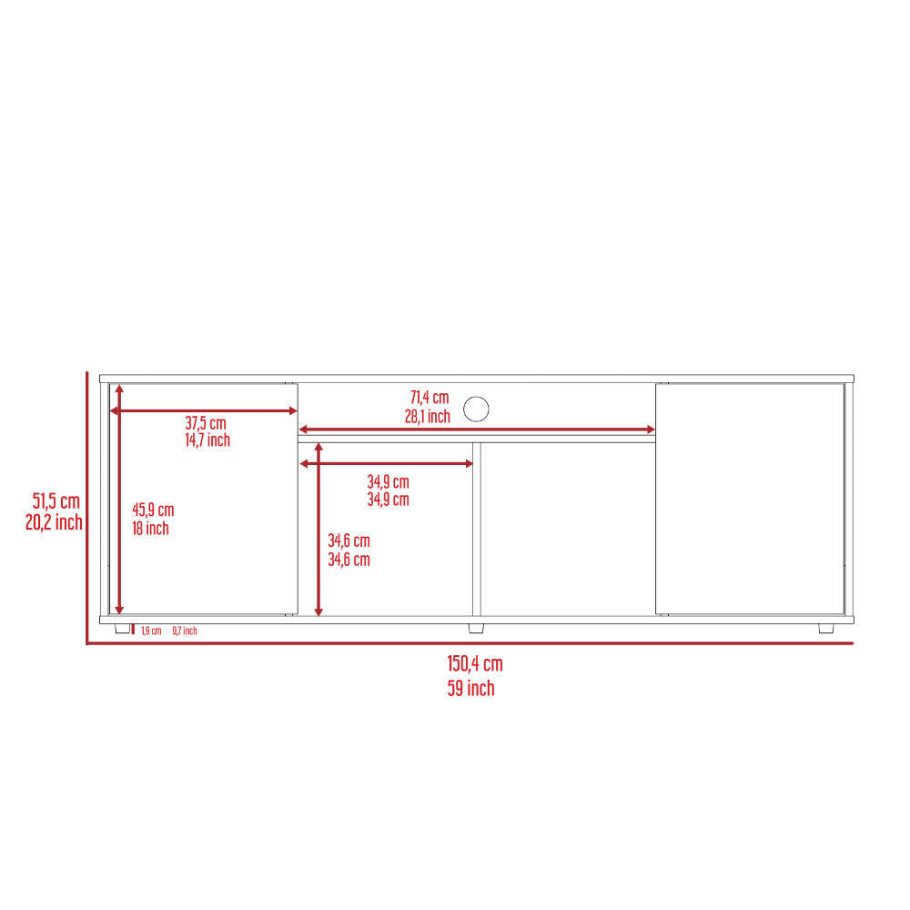 Capistrano 7 Shelf 4 Door 2 Piece Living Room Set, Tv Stand And Bar Cabinet Black And Espresso Black Mdf