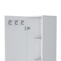 Stephan 1 Door 4 Shelf Tall Storage Cabinet White White Mdf