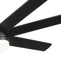 72 In Farmhouse Ceiling Fan With Plywood Blades For Dining Room Black Brown Metal & Wood