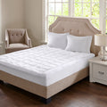 Overfilled Plush Hypoallergenic Down Alternative Waterproof Mattress Pad White Polyester