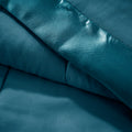 Lightweight Down Alternative Blanket with Satin Trim teal-polyester