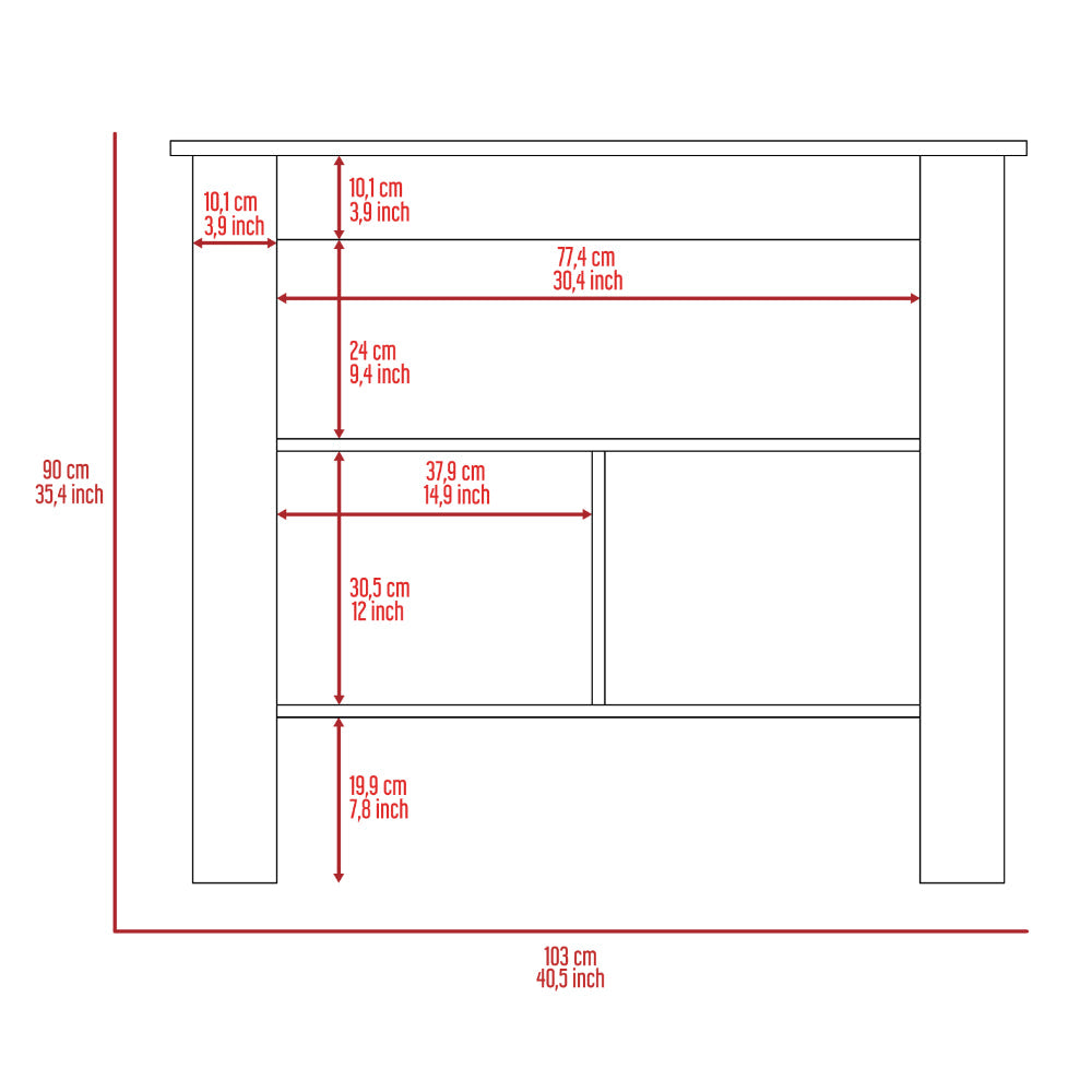 Newton 8 Shelf 1 Drawer 2 Piece Kitchen Set, Kitchen Island And Pantry Cabinet White And Light Gray White Mdf