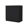 Loonam 2 Door 1 Drawer Dresser Black Black Mdf