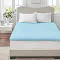 All Season Reversible Hypoallergenic Cooling Mattress Topper Blue Foam