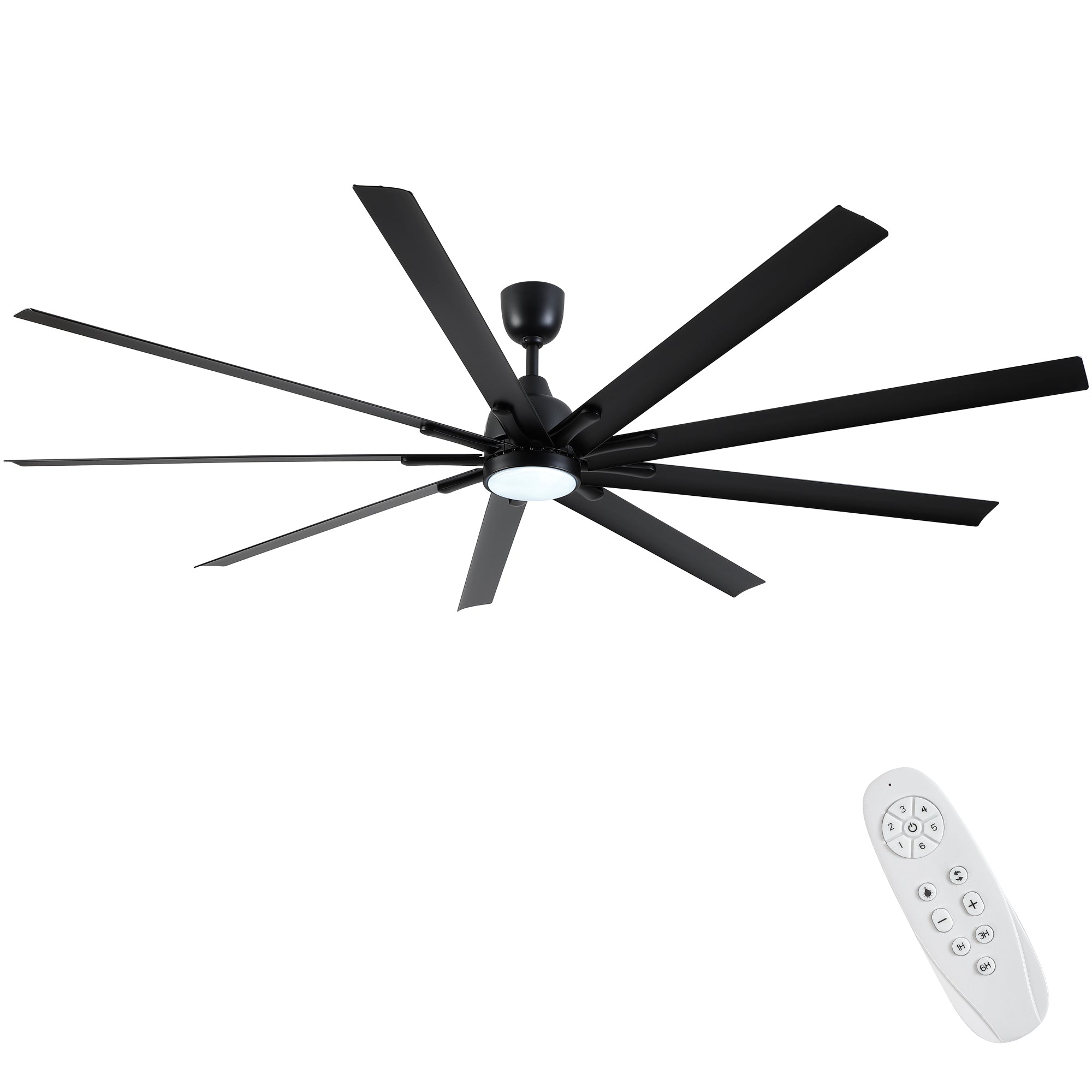 84 In Super Large Black Ceiling Fan with Remote