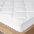 300 Thread Count Cotton Sateen Waterproof Mattress Pad White Cotton