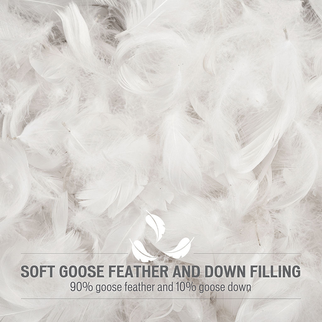 Goose Feather and Down Filling All Seasons Blanket white-microfiber
