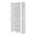 Greenville 2 Door 6 Shelf Tall Storage Cabinet White White Mdf