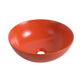 Ceramic Countertop Art Wash Basin, Vessel Sink Matt Hermes Orange Orange Ceramic