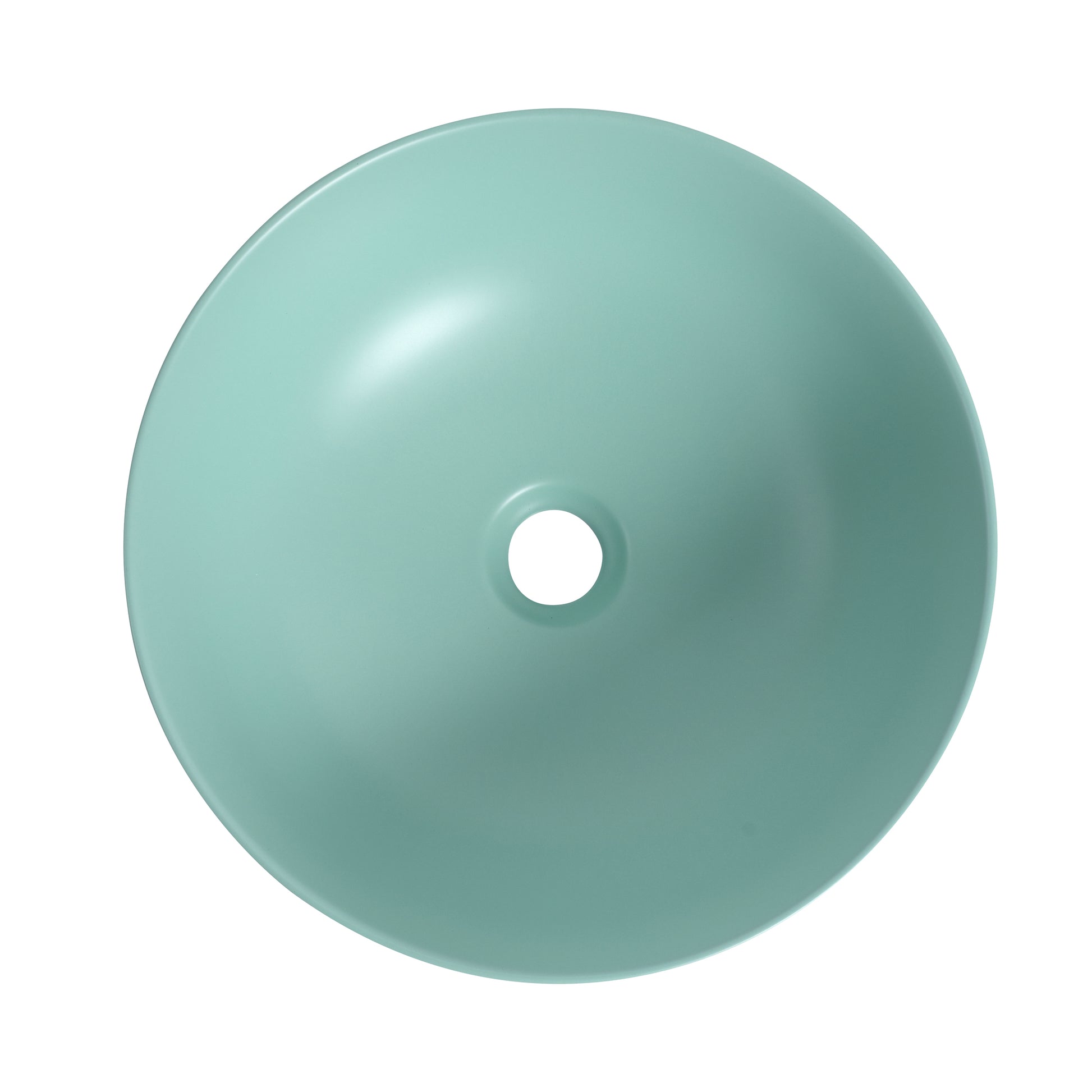 Ceramic Countertop Art Wash Basin, Vessel Sink Matt Light Green Light Green Ceramic