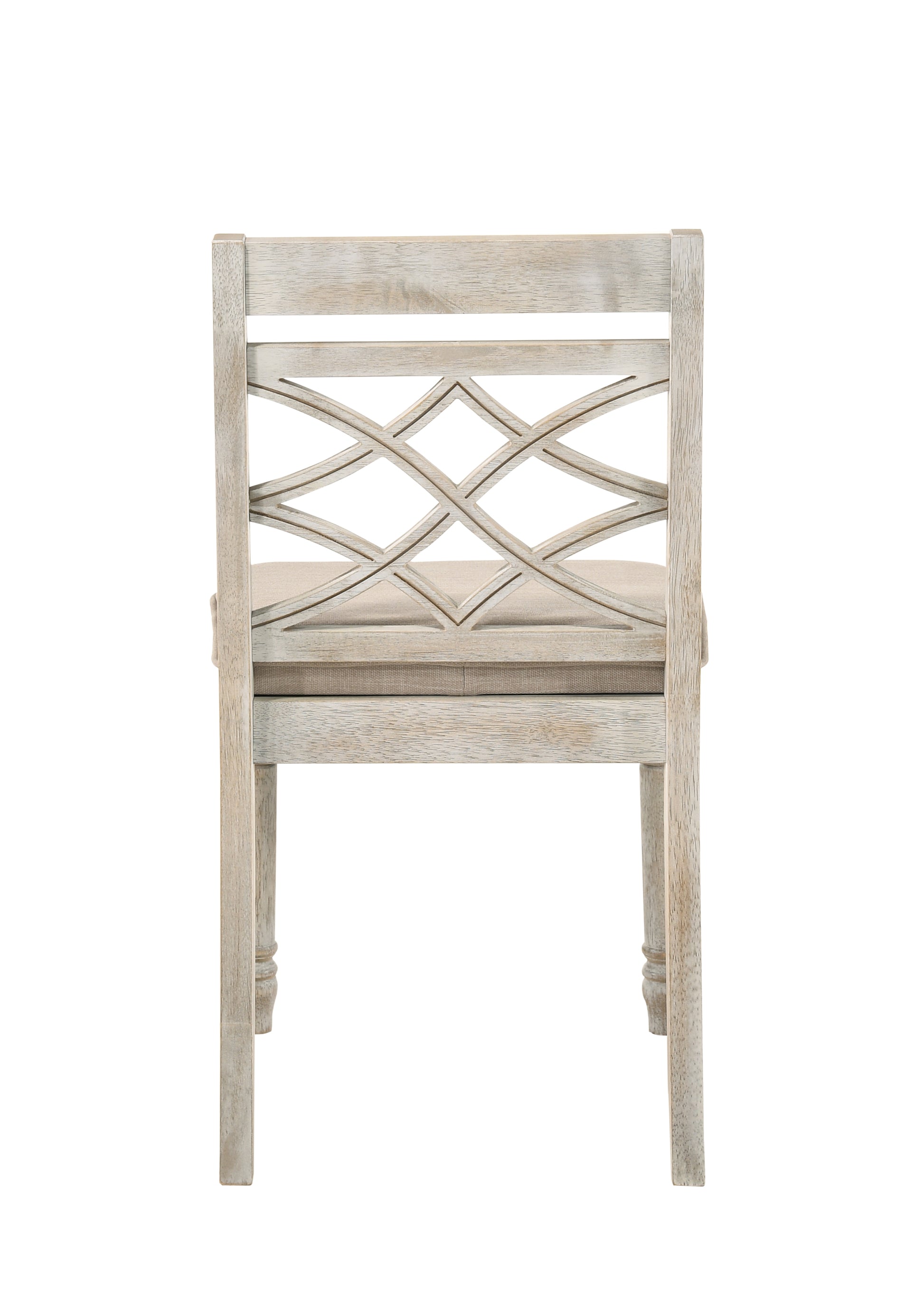 Havanna Set Of 2 Off White 19" Wide Contemporary Fabric Chair With Cushion Off White Solid Wood Mdf