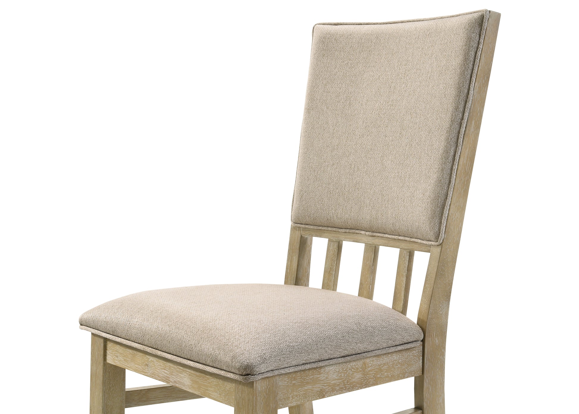 Brutus Set Of 2 Reclaimed Wheat 19" Wide Contemporary Fabric Dining Chair Wheat Fabric