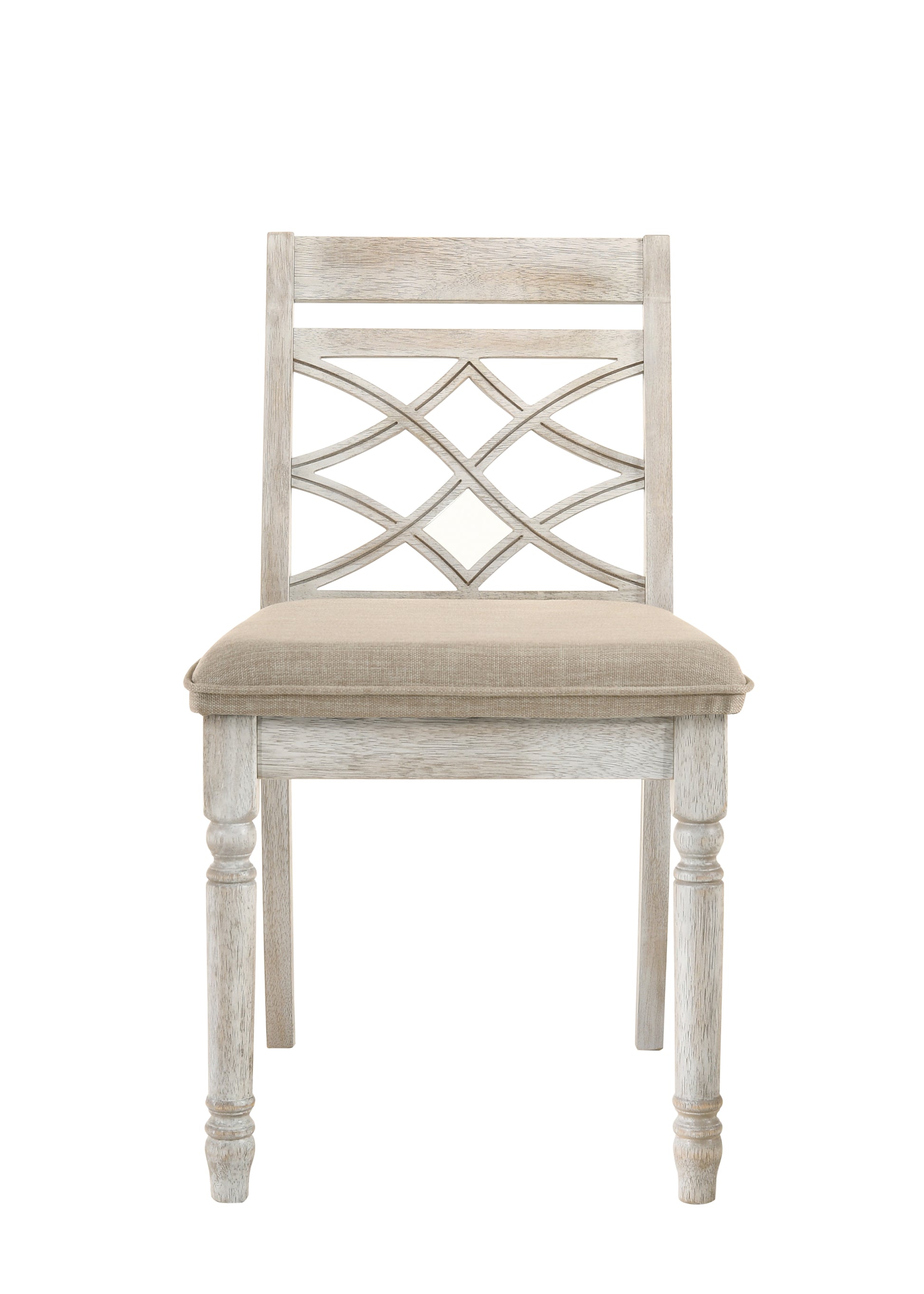 Havanna Set Of 2 Off White 19" Wide Contemporary Fabric Chair With Cushion Off White Solid Wood Mdf