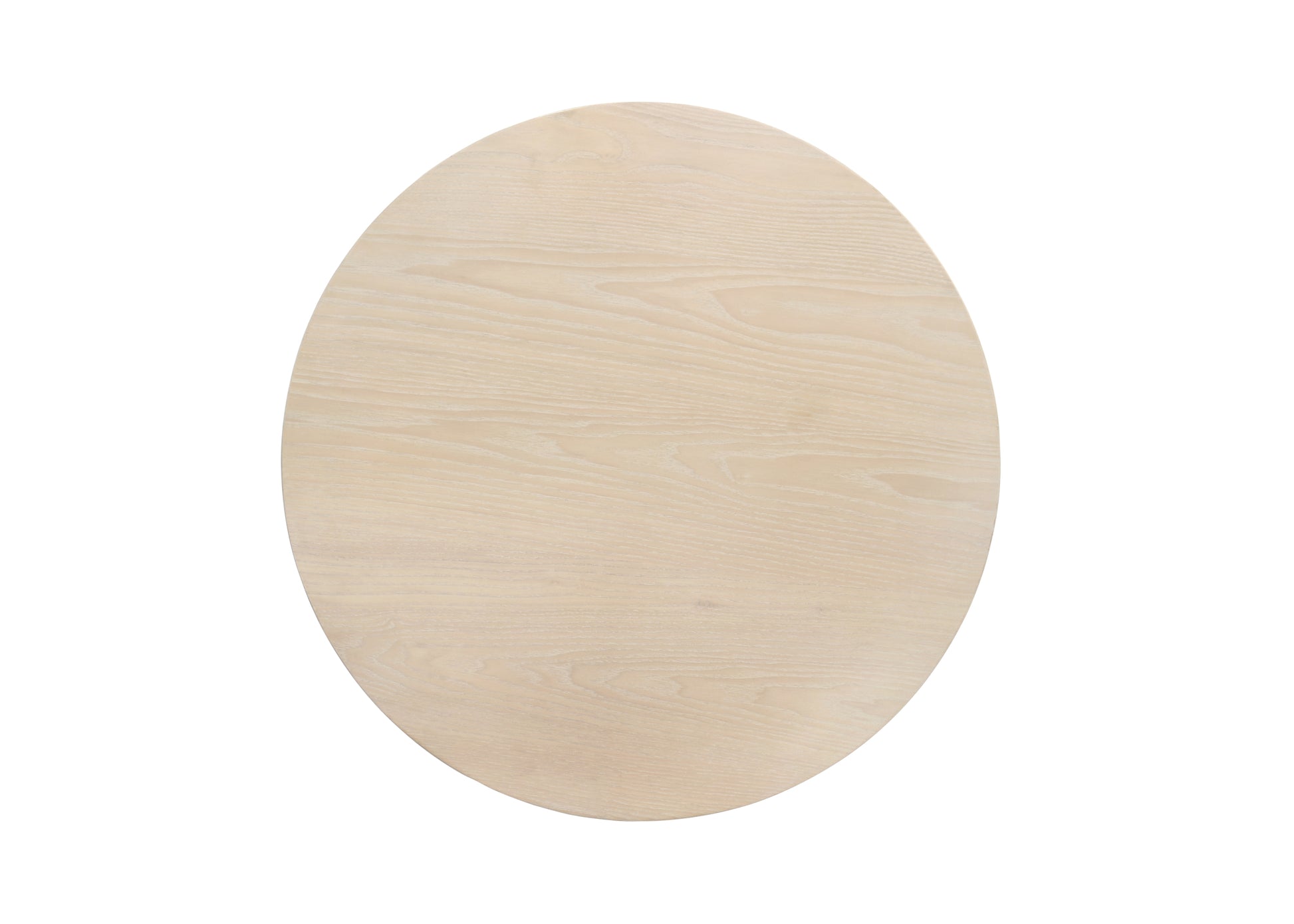 Neroli Oak White 24" Contemporary Round Side Table With Black Metal Base Light Oak Mdf Steel